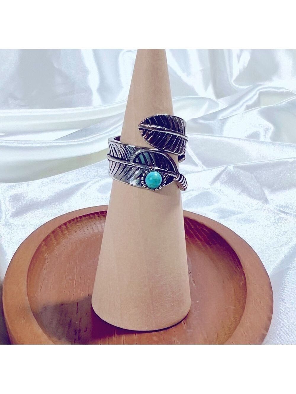 Southwestern Feather Adjustable Ring